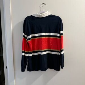 Navy and Red Striped rugby shirt